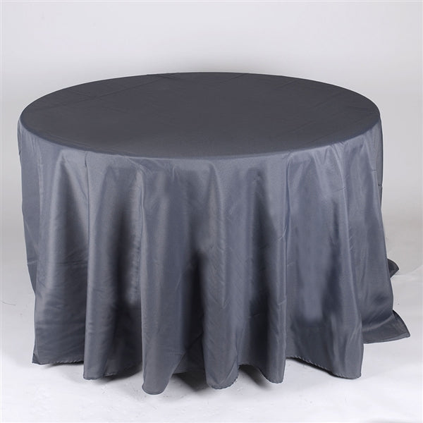 CHARCOAL 108 Inch POLYESTER ROUND TABLECLOTHS