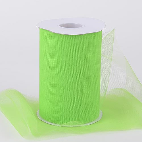 APPLE GREEN 6 Inch Tulle Roll 100 Yards