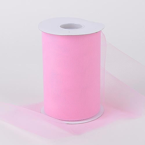 Pink 6 Inch Tulle Roll 100 Yards