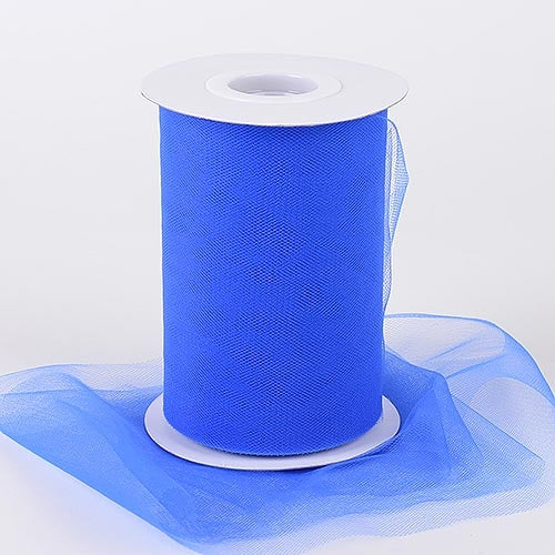 ROYAL BLUE 6 Inch Tulle Roll 100 Yards