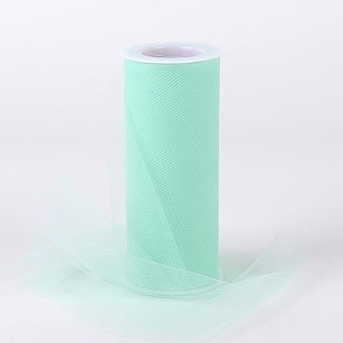 Mint Green 6 Inch Tulle Roll 25 Yards
