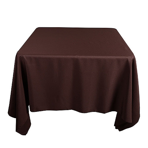 CHOCOLATE BROWN 85 x 85 Inch POLYESTER SQUARE Tablecloths