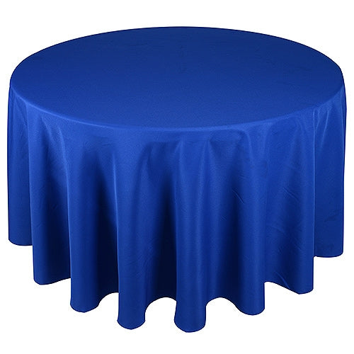 ROYAL BLUE 90 Inch POLYESTER ROUND Tablecloths