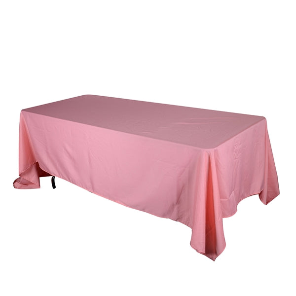 CORAL 90 x 132 Inch POLYESTER RECTANGLE Tablecloths