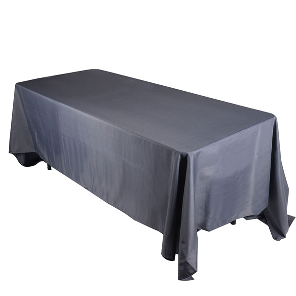 CHARCOAL 90 x 132 Inch POLYESTER RECTANGLE Tablecloths