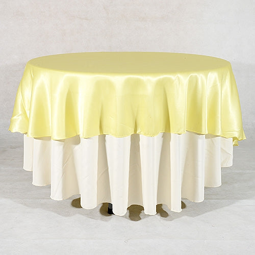 Baby Maize 90 Inch ROUND SATIN Tablecloths