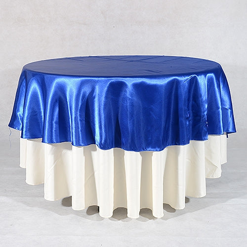 ROYAL BLUE 90 Inch ROUND SATIN Tablecloths