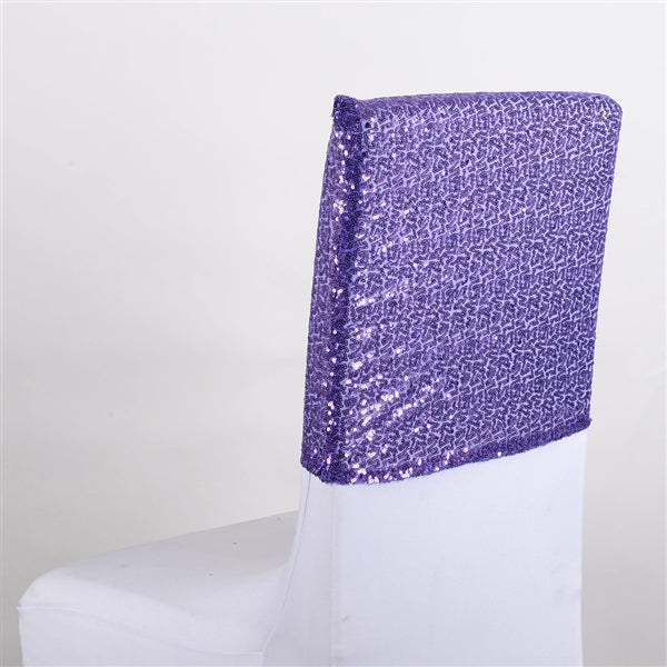 PURPLE Duchess SEQUIN Chair Top Covers