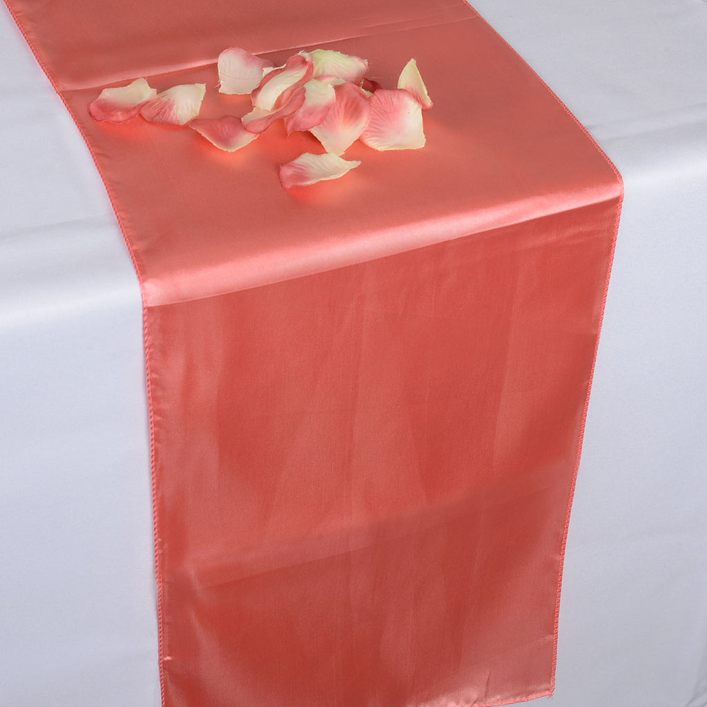 CORAL SATIN Table Runner  - ( 12 inch x 108 inches )