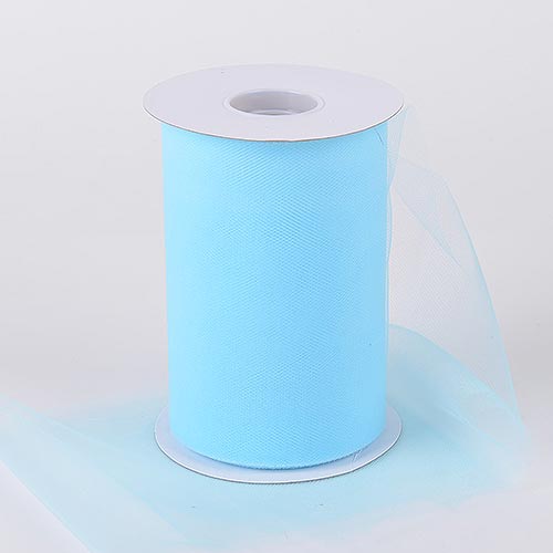 Light Blue 6 Inch Tulle Roll 100 Yards