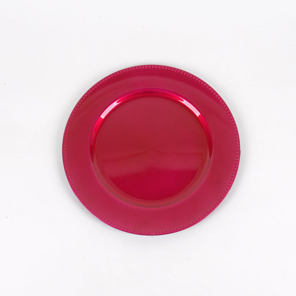 13'' Fuchsia Round Charger Plates - Pack of 6