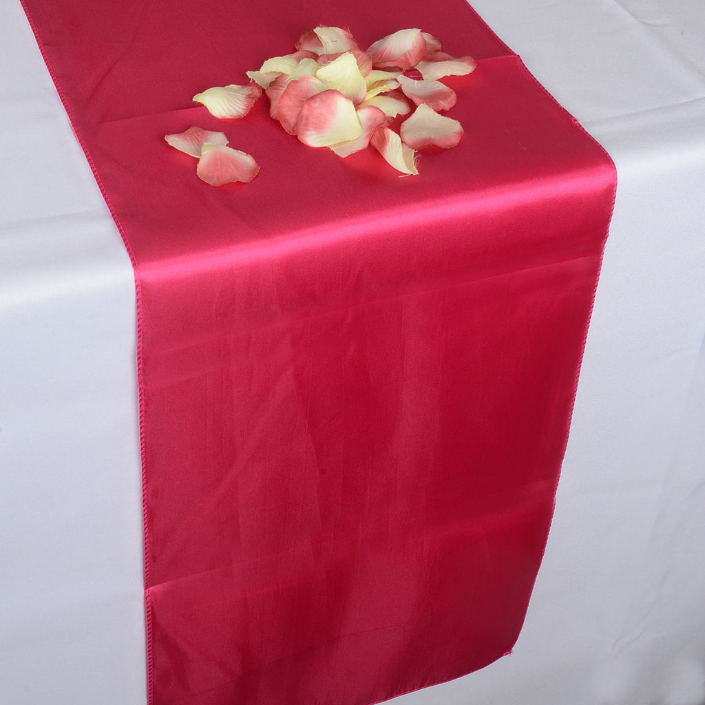 Hot Pink SATIN Table Runner  - ( 12 inch x 108 inches )