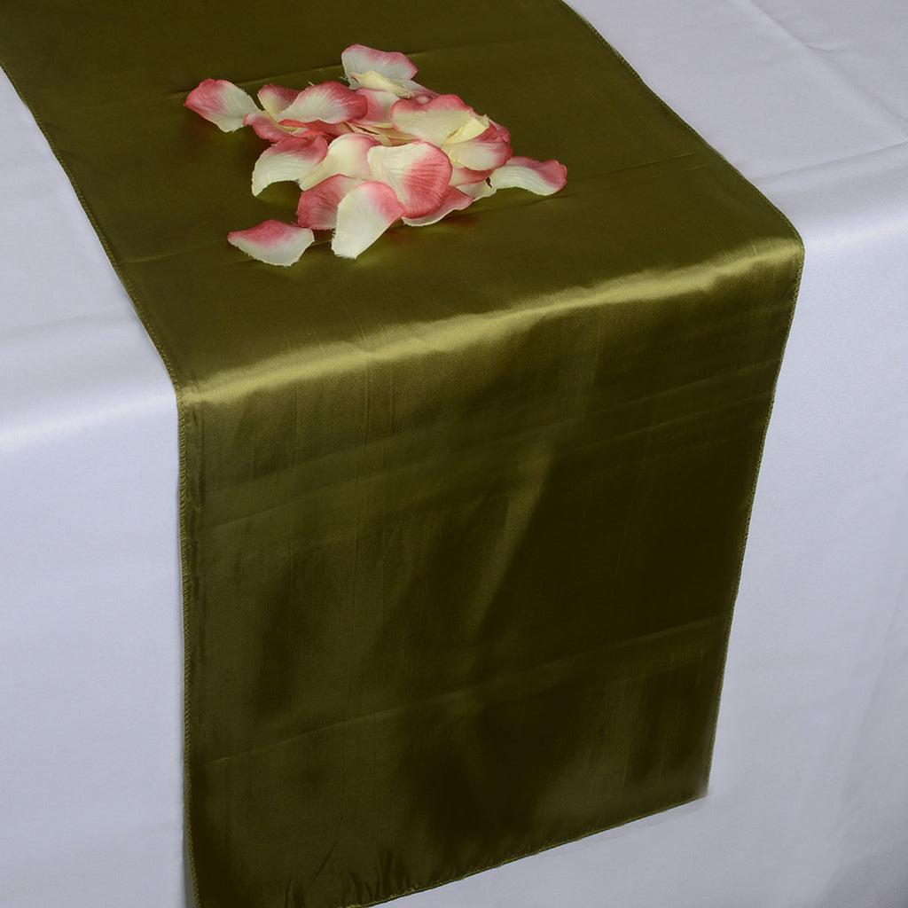 Spring Moss SATIN Table Runner - ( 12 inch x 108 inches )
