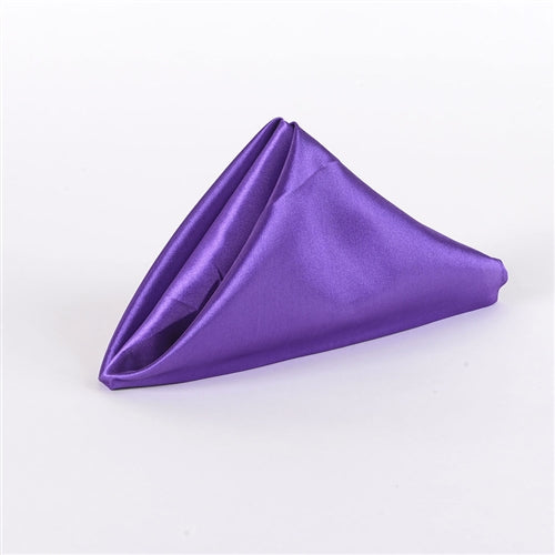 PURPLE SATIN Napkins 20 Inch x 20 Inch - Pack of 5