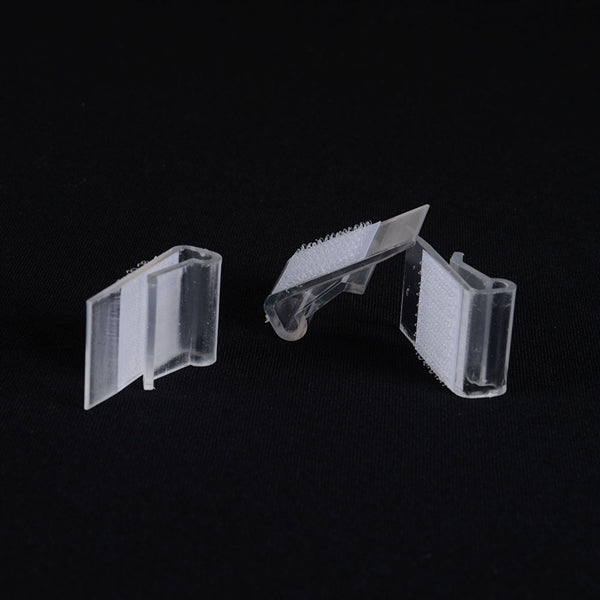 1 Dozen LARGE Plastic Table Skirt Clips - Clear 0.2 Inch