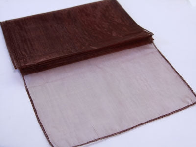 CHOCOLATE BROWN ORGANZA Table Runner
