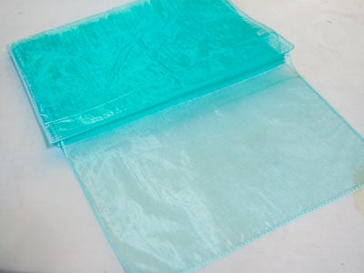 Aqua Blue ORGANZA Table Runner