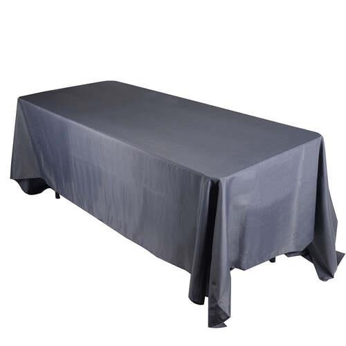 DARK SILVER 60 x 102 Inch POLYESTER RECTANGLE Tablecloths