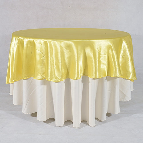 Daffodil 108 Inch ROUND SATIN TABLECLOTHS