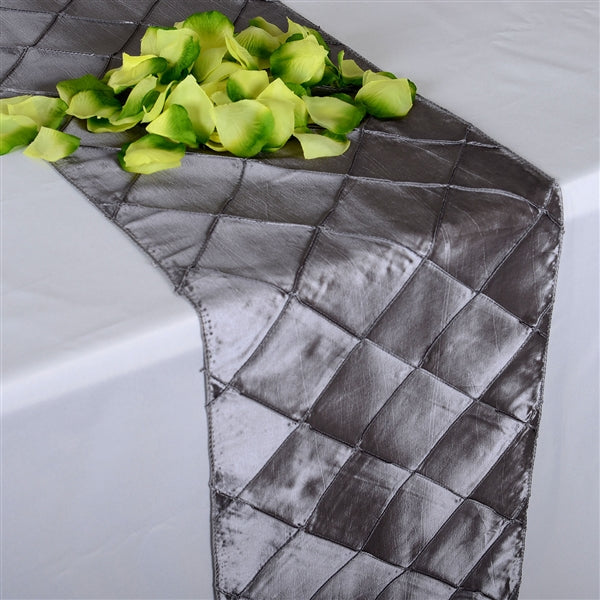 SILVER PINTUCK Table Runner