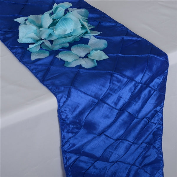 ROYAL BLUE PINTUCK Table Runner