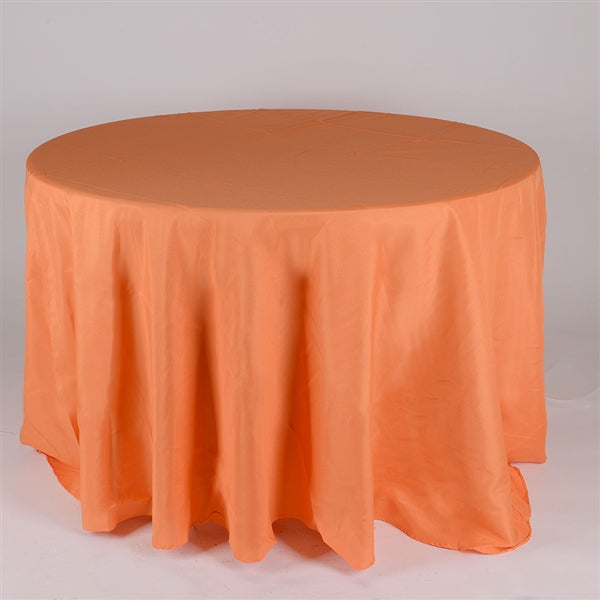 ORANGE 132 Inch ROUND POLYESTER Tablecloths