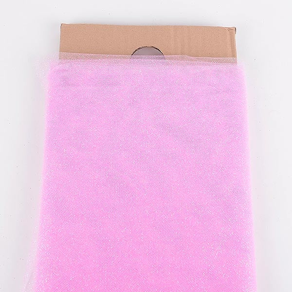 54 Inch Pink Glitter Tulle Bolt
