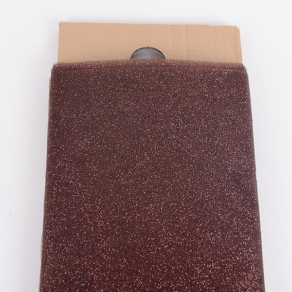 54 Inch CHOCOLATE BROWN Glitter Tulle Bolt