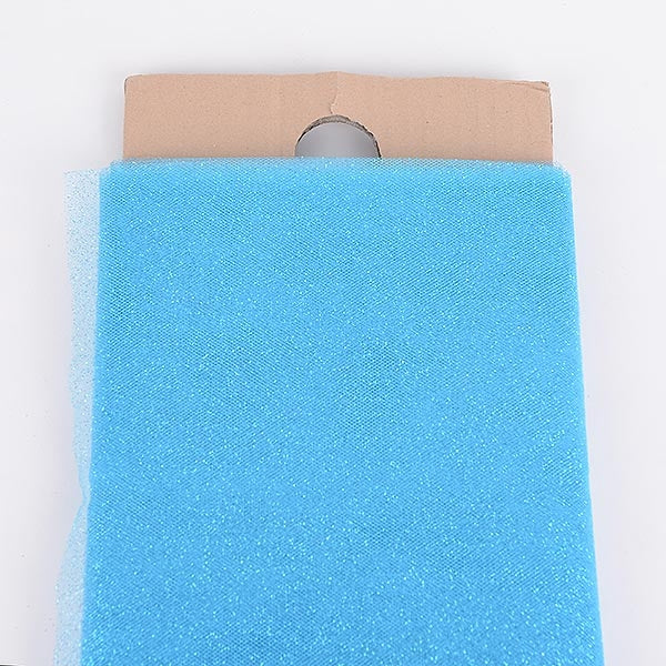 54 Inch TURQUOISE Glitter Tulle Bolt