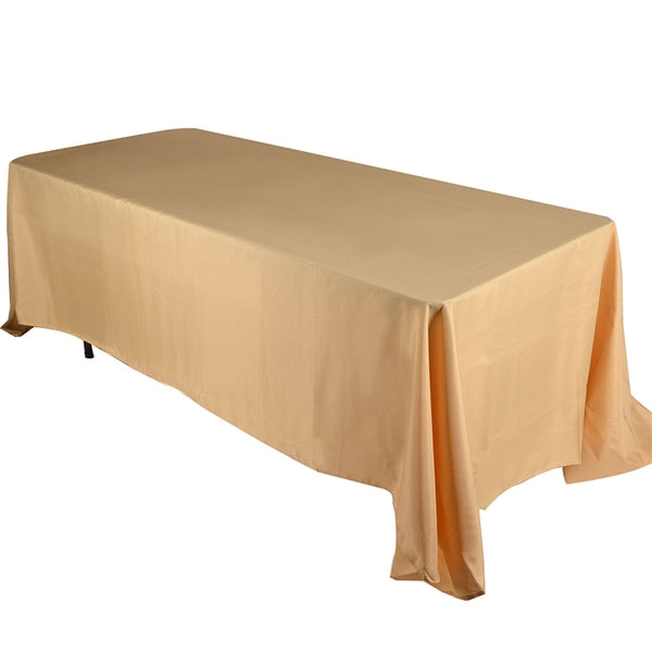 GOLD 60 x 102 Inch POLYESTER RECTANGLE Tablecloths