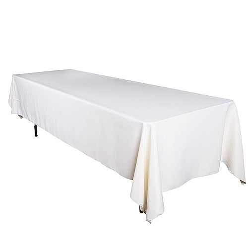 IVORY 60 x 102 Inch POLYESTER RECTANGLE Tablecloths