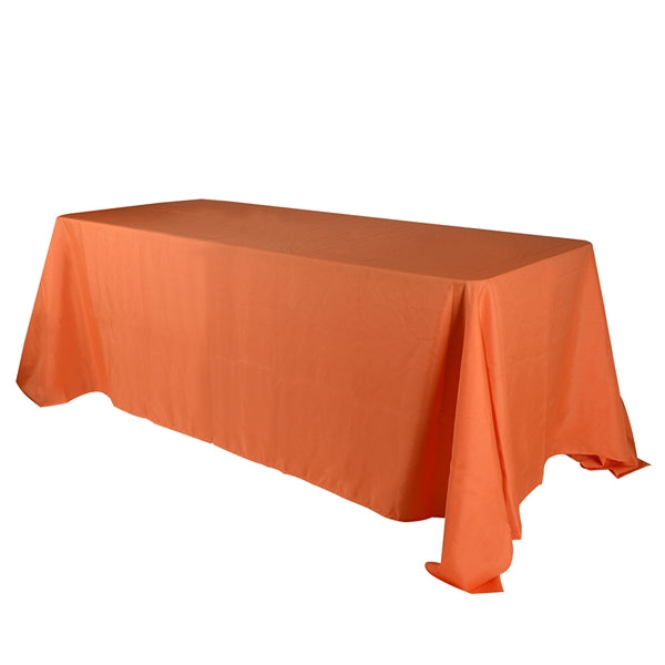 ORANGE 60 x 102 Inch POLYESTER RECTANGLE Tablecloths