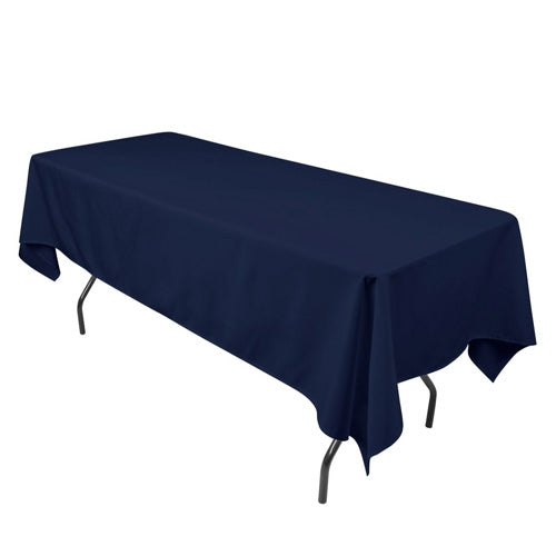 NAVY Blue 60 x 126 Inch POLYESTER RECTANGLE Tablecloths