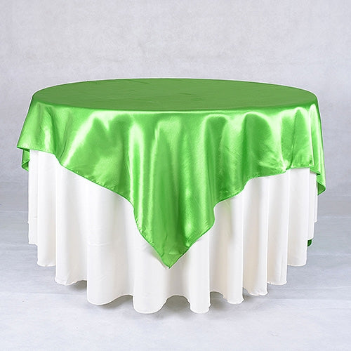 APPLE GREEN 60 x 60 Inch SQUARE SATIN Overlays