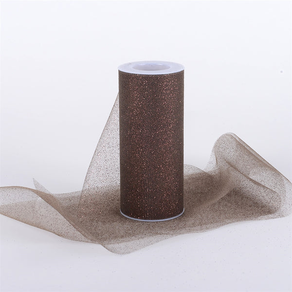 6 Inch Sparkling Tulle Ribbon Roll Glitter Tulle Rolls 25 Yards