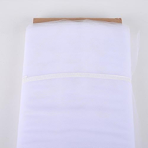 WHITE 54 Inch Tulle Bolt x 40 Yards