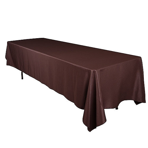 CHOCOLATE BROWN 70 x 120 Inch POLYESTER RECTANGLE Tablecloths