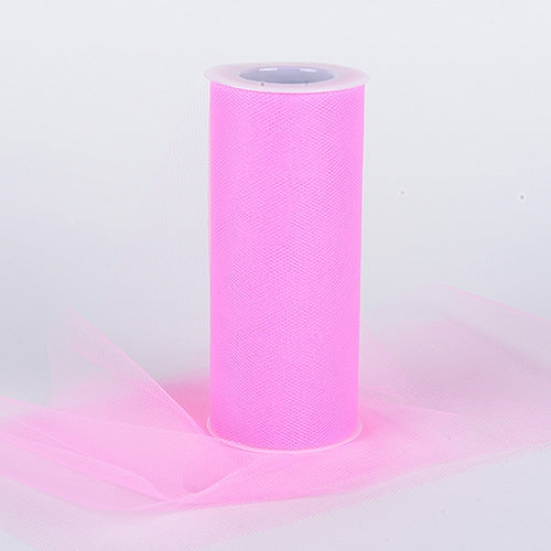 Paris Pink 6 Inch Tulle Roll 100 Yards