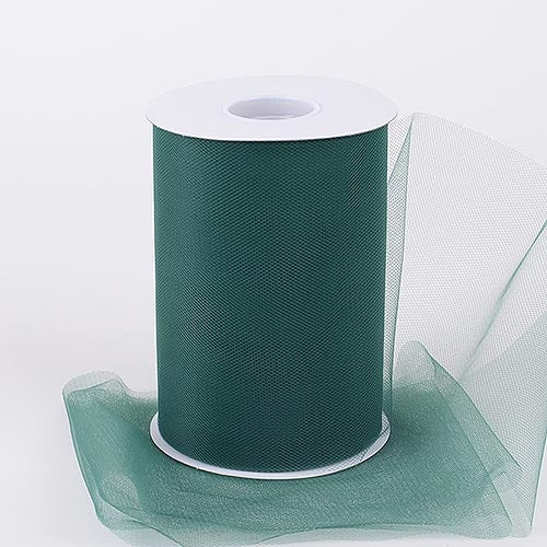Hunter Green 6 Inch Tulle Roll 100 Yards