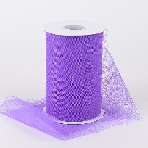 PURPLE 6 Inch Tulle Roll 100 Yards