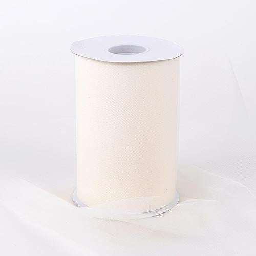 IVORY 6 Inch Tulle Roll 100 Yards