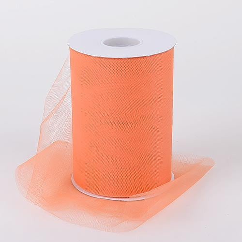 ORANGE 6 Inch Tulle Roll 100 Yards