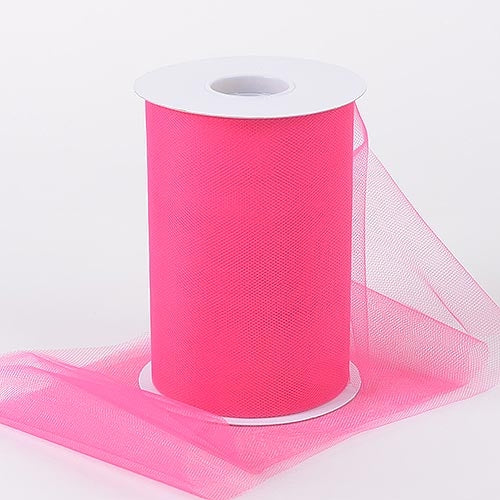 FUCHSIA 6 Inch Tulle Roll 100 Yards