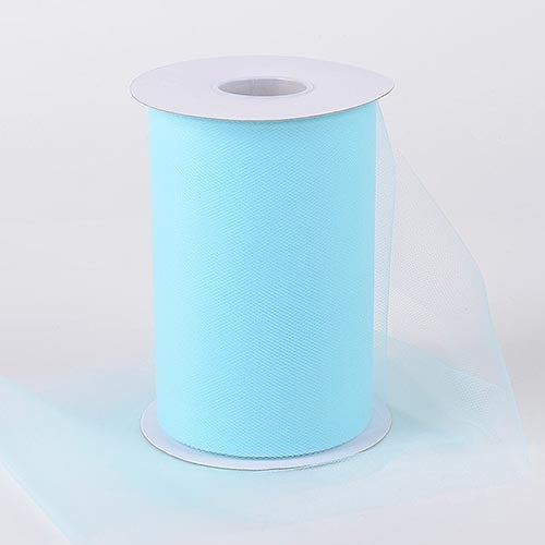Aqua Blue 6 Inch Tulle Roll 100 Yards