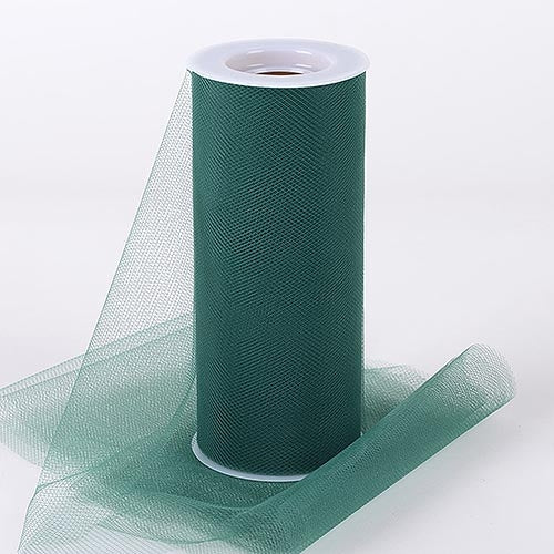 Hunter Green 6 Inch Tulle Roll 25 Yards