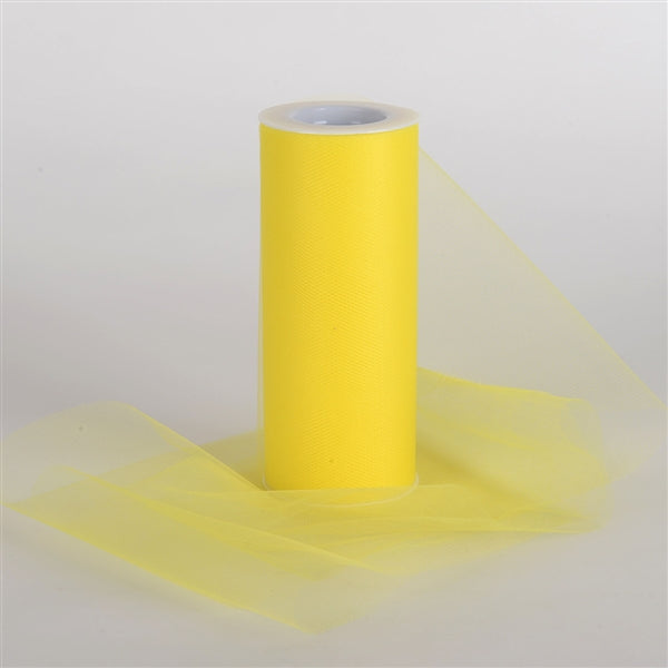 Yellow 6 Inch Tulle Roll 25 Yards