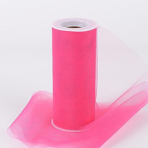 FUCHSIA 6 Inch Tulle Roll 25 Yards