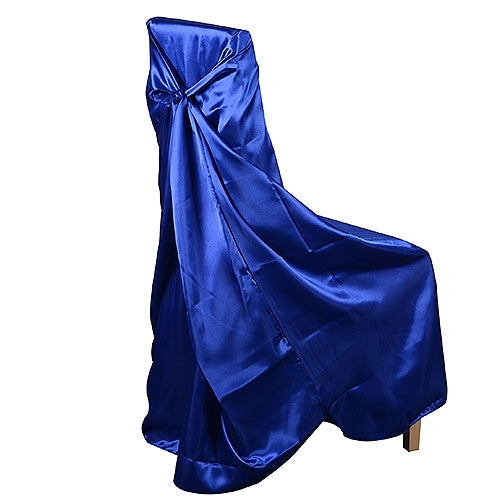 Universal SATIN Chair Cover ROYAL BLUE