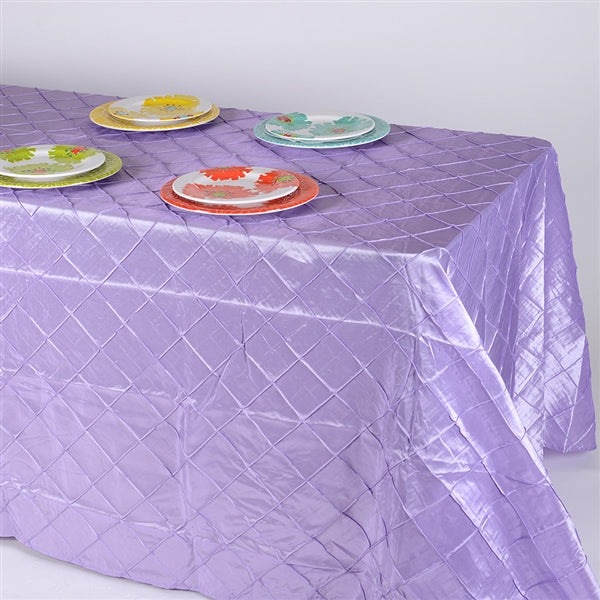 Lavender 90 inch x 156 inch PINTUCK Tablecloth