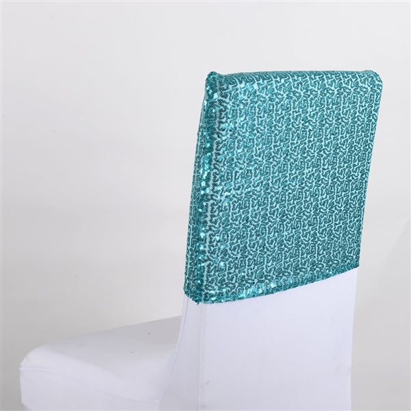 TURQUOISE Duchess SEQUIN Chair Top Covers